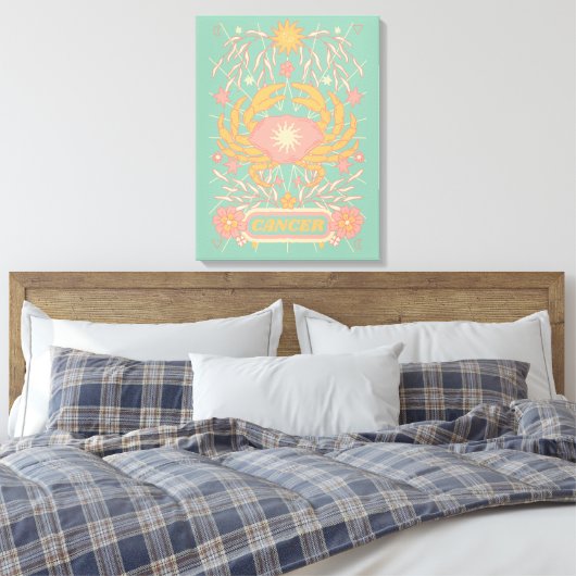 Kanker Celestial Zodiac Pastel Dreams Wall Arts Canvas Afdruk (Insitu (Slaapkamer))