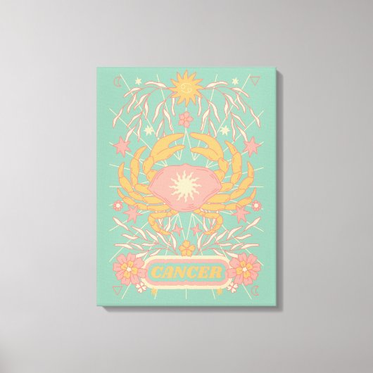 Kanker Celestial Zodiac Pastel Dreams Wall Arts Canvas Afdruk (Voorkant)