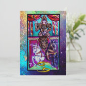 KANKER, CHARIOT TAROT ASTROLOGY ZODIAC BIRTHDAY KAART (Staand voorkant)