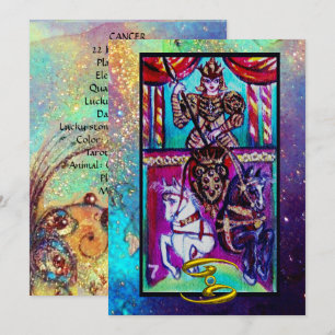 KANKER, CHARIOT TAROT ASTROLOGY ZODIAC BIRTHDAY KAART