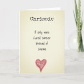 Kanker Chemo and Wine Funny Card Kaart (Voorkant)