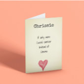 Kanker Chemo and Wine Funny Card Kaart