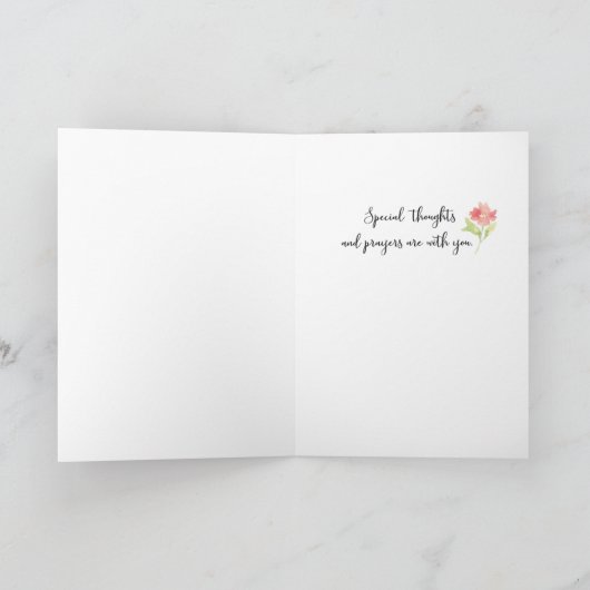 Kanker Chemo Religieuze Support Greenery Flowers Kaart (Binnen)