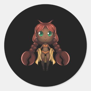Kanker Chibi Anime Schattige Meisje Solo Sticker
