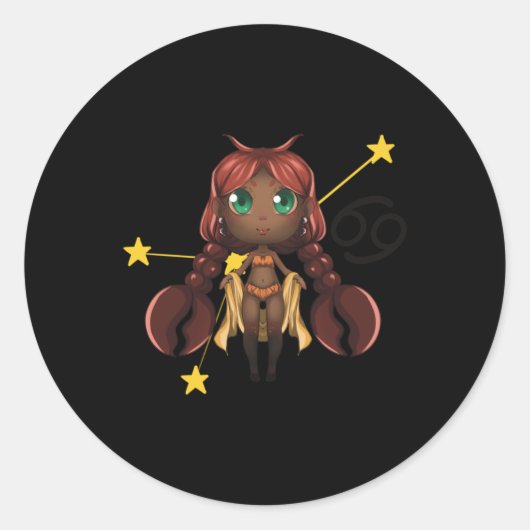 Kanker Chibi Anime Schattige Meisje Sticker (Voorkant)