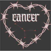 Kanker Constellatie Gotische prikkeldraad ontwerp Sticker (Voorkant)