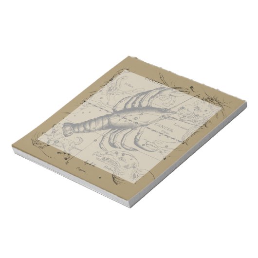 Kanker Constellatie Hevelius 1690 Gravure Notitieblok (Linkerzijde)