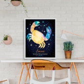 Kanker Constellatie Zodiac Waterverf Sterrenstelse Poster