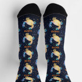 Kanker Constellatie Zodiac Waterverf Sterrenstelse Sokken (Top)