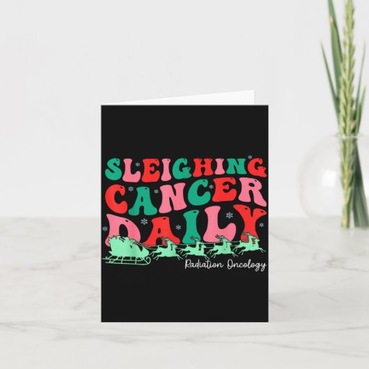 Kanker dagelijks bestrijden met radiotherapie Kers Kaart (Voorkant)