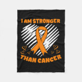 Kanker dan leukemie Bewustzijn Hart Fleece Deken (Voorkant)