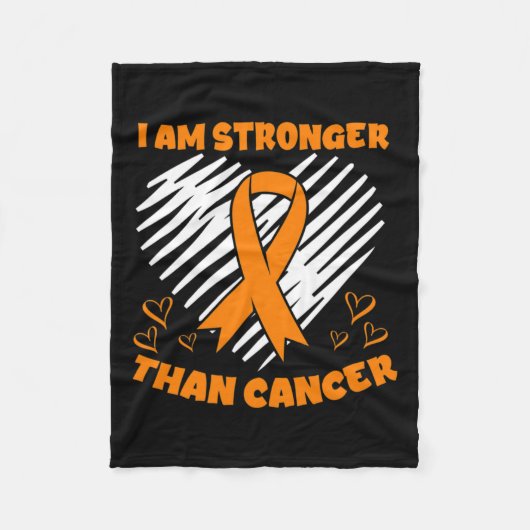 Kanker dan leukemie Bewustzijn Hart Fleece Deken (Voorkant)