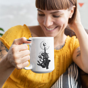 Kanker Dansen Meisje 15oz Zwarte Rand Mok