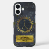 Kanker Dark Zodiac Astrologie: Zwart & Goud Case-Mate iPhone Case (Achterkant)