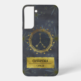 Kanker Dark Zodiac Astrologie: Zwart & Goud Samsung Galaxy Hoesje