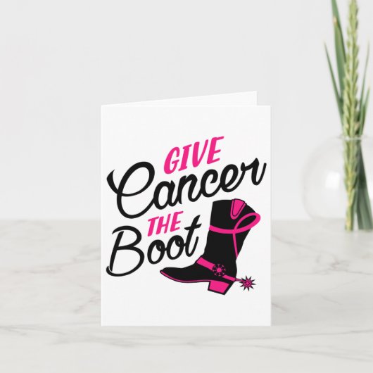 Kanker De Boot Borstkanker Awareness Kaart (Voorkant)