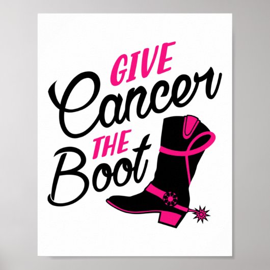 Kanker De Boot Borstkanker Awareness Poster (Voorkant)