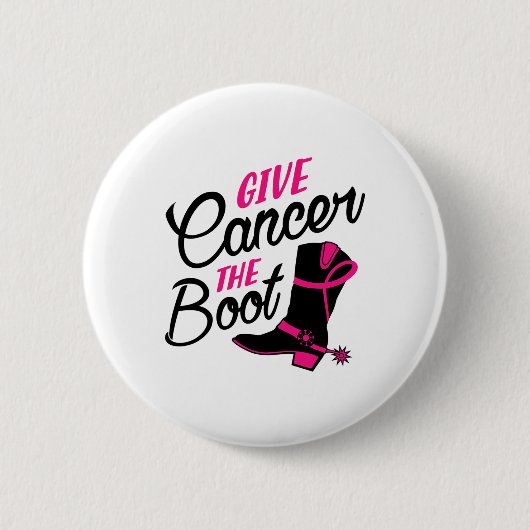 Kanker De Boot Borstkanker Awareness Ronde Button 5,7 Cm (Voorkant)