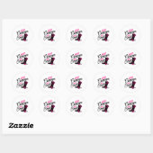 Kanker De Boot Borstkanker Awareness Ronde Sticker (Vel)