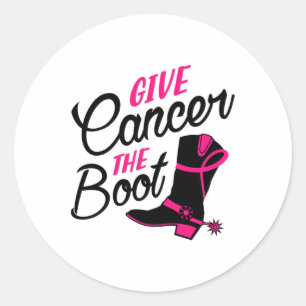 Kanker De Boot Borstkanker Awareness Ronde Sticker
