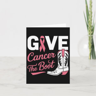 Kanker De Boot Cowgirl Borstkanker Roze Lint Kaart