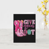 Kanker De Boot Cowgirl Borstkanker Roze Lint Kaart (Gele Bloem)
