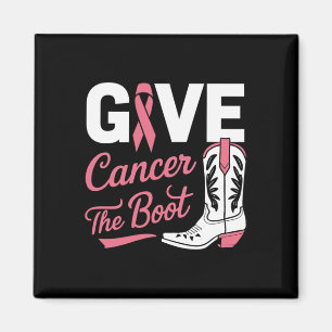 Kanker De Boot Cowgirl Borstkanker Roze Lint Magneet