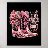 Kanker De Boot Westers Cowgirl Boots Borstkanker Poster (Voorkant)