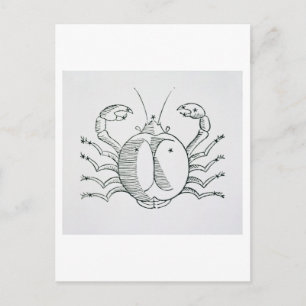 Kanker (de krab) een illustratie uit de 'Poëtisch' Briefkaart