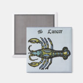 Kanker de krab,  teken van de dierenriem magneet (Voorkant / Achterkant)