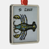 Kanker de krab,  teken van de dierenriem metalen ornament (Rechts)