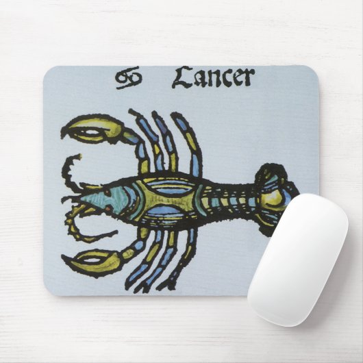 Kanker de krab,  teken van de dierenriem muismat (Met muis)