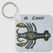 Kanker de krab,  teken van de dierenriem sleutelhanger (Voorkant)