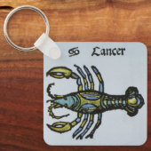 Kanker de krab,  teken van de dierenriem sleutelhanger (Voorkant)