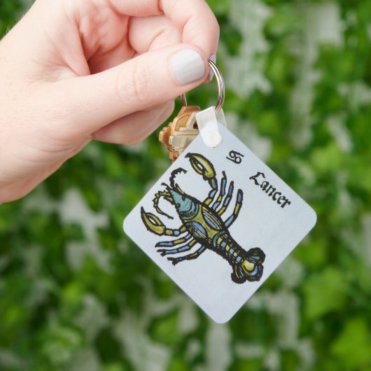 Kanker de krab,  teken van de dierenriem sleutelhanger (Hand)