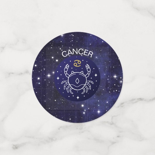 Kanker de Krab Zodiac Design Table Confetti (Kleine voorkant)