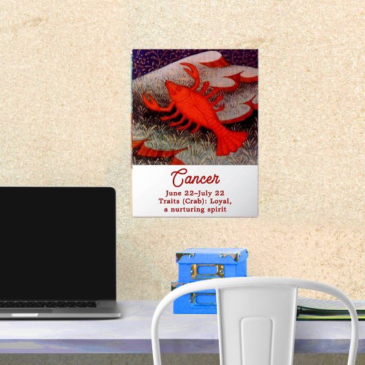 Kanker de Krab Zodiac teken Verjaardagsfeest Folie Afdrukken