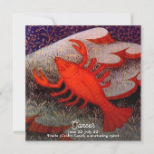 Kanker de Krab Zodiac teken Verjaardagsfeest Kaart (Voorkant)