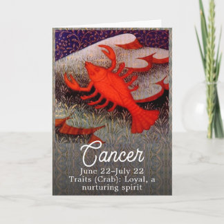 Kanker de Krab Zodiac teken Verjaardagsfeest Kaart