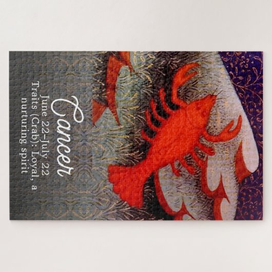 Kanker de Krab Zodiac teken Verjaardagsfeest Legpuzzel (Horizontaal)