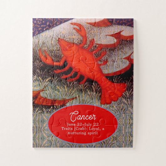 Kanker de Krab Zodiac teken Verjaardagsfeest Legpuzzel (Verticaal)