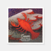 Kanker de Krab Zodiac teken Verjaardagsfeest Servet (Voorkant)
