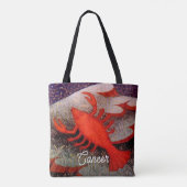 Kanker de Krab Zodiac teken Verjaardagsfeest Tote Bag (Achterkant)