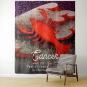 Kanker de Krab Zodiac teken Verjaardagsfeest Wandkleed (In situ)