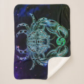 kanker de krab zodiadedeken sherpa deken (Voorkant)