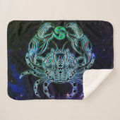kanker de krab zodiadedeken sherpa deken (Voorkant (horizontaal))