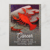 Kanker de Kreeft Zodiac Sterrenbeeld Verjaardagsfe Briefkaart (Voorkant)