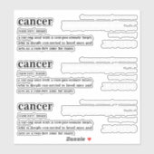 Kanker Definitie Esthetisch Astrologie Cadeau Sticker (Vel)