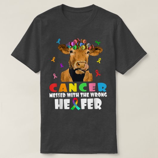 Kanker die met de verkeerde dij van de Heifer Koe  T-shirt (Design voorkant)