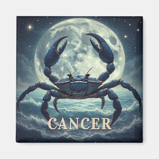 Kanker Dierenriem Blauwe Krab Maanverlichte Oceaan Magneet